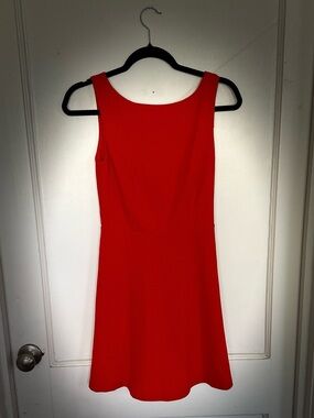Rihoas Classic Red Sleeveless A-Line Dress with zip up back.